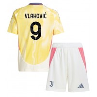 Camisa de time de futebol Juventus Dusan Vlahovic #9 Replicas 2º Equipamento Infantil 2024-25 Manga Curta (+ Calças curtas)